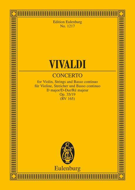 CONCERTO D MAJOR OP. 35/19 RV 212A / PV 165 POCHE