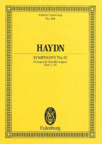 SYMPHONY NO. 93 D MAJOR, GLOCKEN HOB. I: 93 POCHE