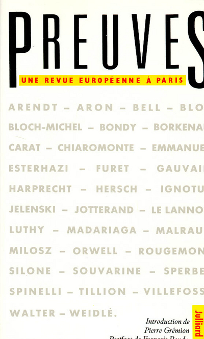 Preuves une revue européenne à Paris