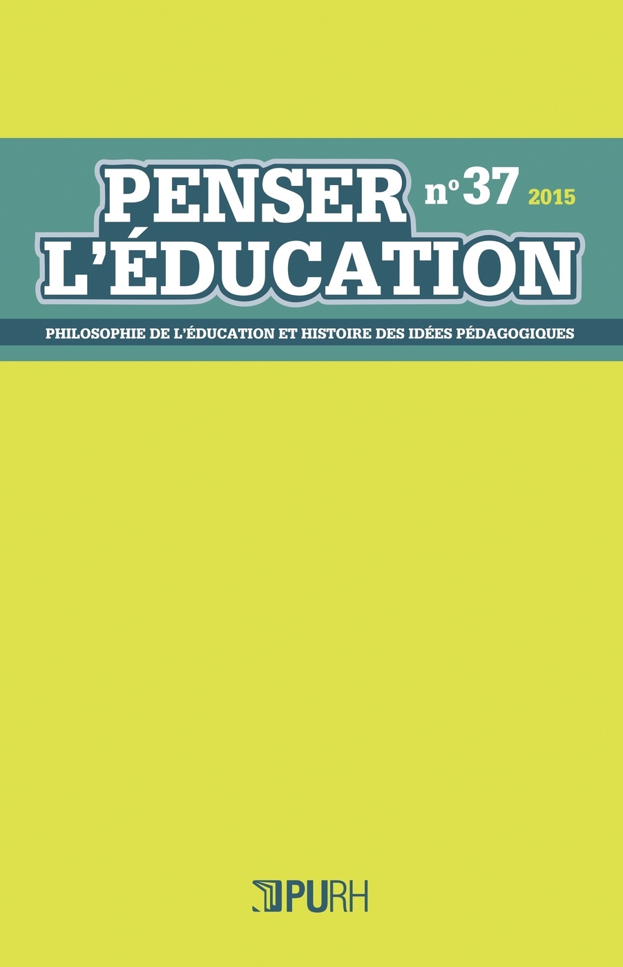 PENSER L'EDUCATION, N  37/2015
