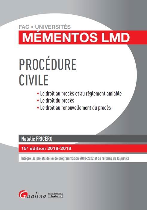 PROCEDURE CIVILE - 15EME EDITION