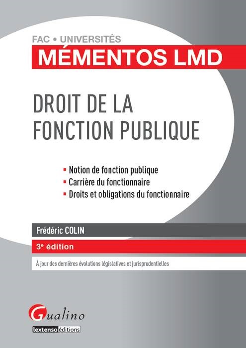 DROIT DE LA FONCTION PUBLIQUE - 3ÈME ÉDITION