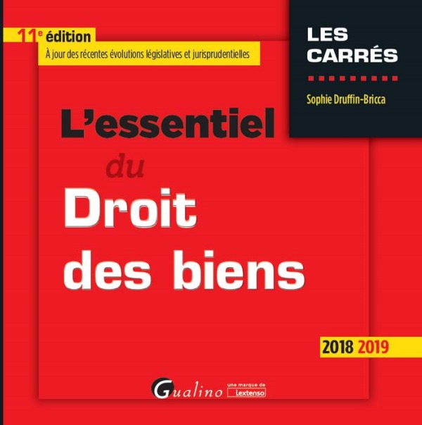 L'ESSENTIEL DU DROIT DES BIENS - 11EME EDITION
