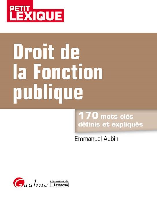 DROIT DE LA FONCTION PUBLIQUE