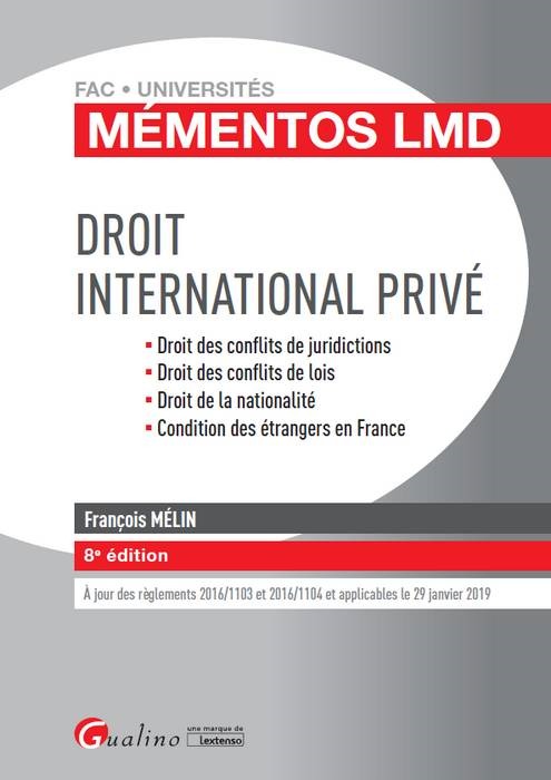 DROIT INTERNATIONAL PRIVE 8 EME ED
