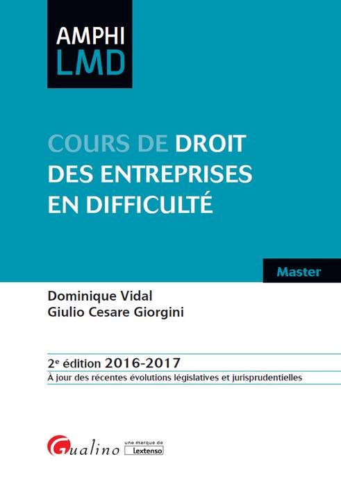 cours de droit des entreprises en difficulté 2016-2017 - 2ème édition