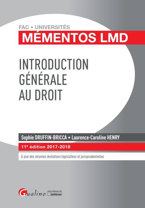 INTRODUCTION GENERALE AU DROIT 11EME EDITION