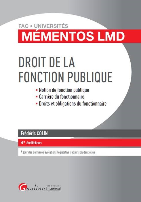 DROIT DE LA FONCTION PUBLIQUE - 4ÈME ÉDITION