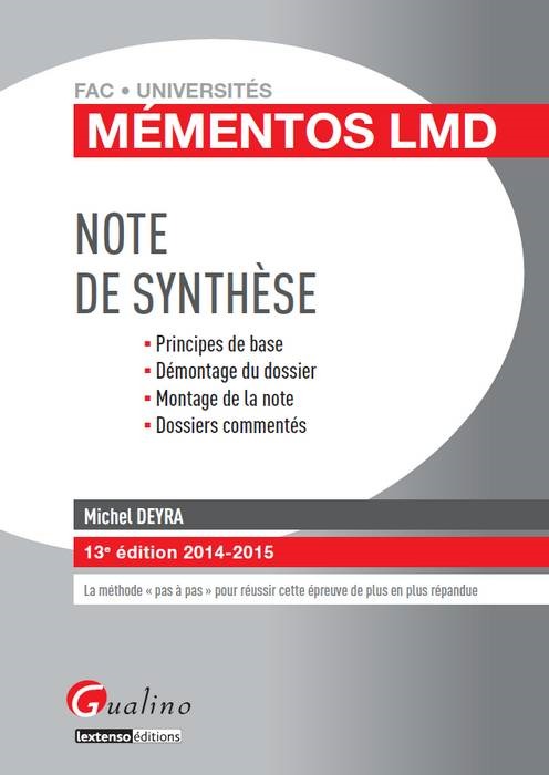 note de synthese