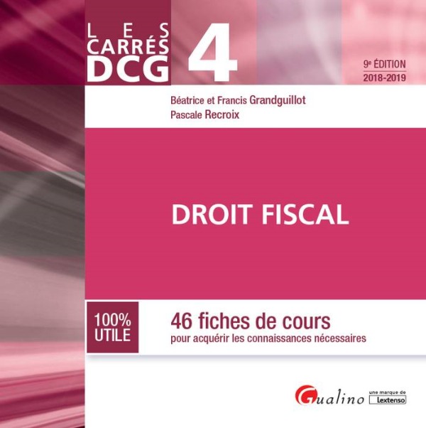 DCG 4 - DROIT FISCAL - 9EME EDITION