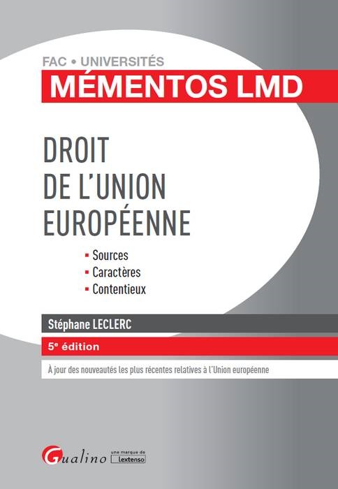 DROIT DE L UNION EUROPEENNE 5EME EDITION