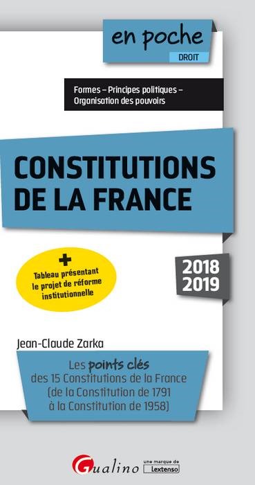 CONSTITUTIONS DE LA FRANCE, 6EME ED