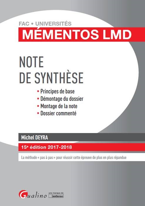 NOTE DE SYNTHÈSE 15EME EDITION