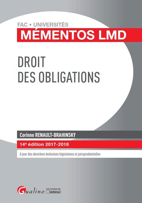 DROIT DES OBLIGATIONS 14EME EDITION