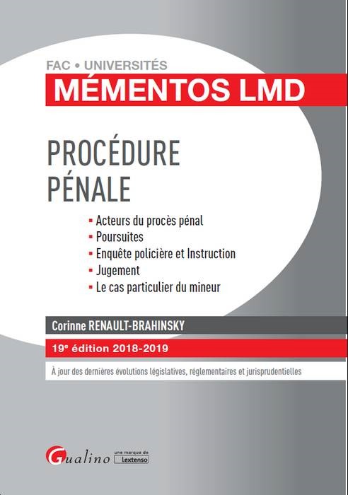 PROCEDURE PENALE - 19EME EDITION