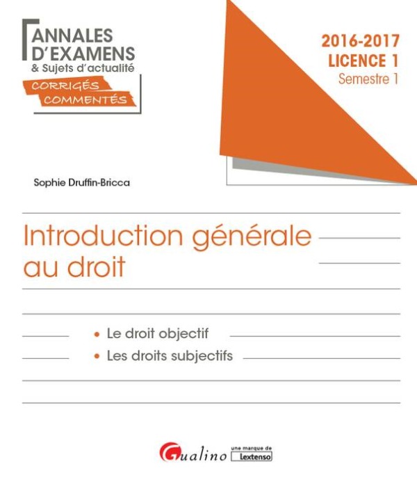 INTRODUCTION GÉNÉRALE AU DROIT L1-S1