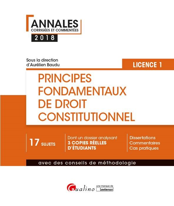 PRINCIPES FONDAMENTAUX DE DROIT CONSTITUTIONNEL - L1-S1 2EME EDITION