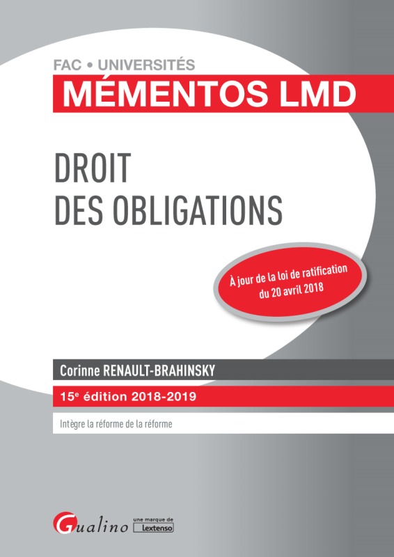 DROIT DES OBLIGATIONS - 15EME EDITION