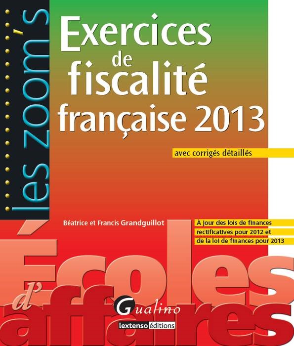 exercices de fiscalite française 2013 avec corriges expliques