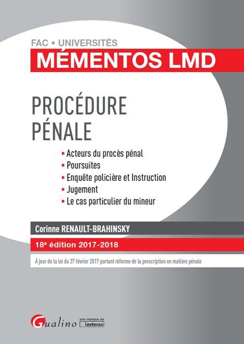 PROCEDURE PENALE 18EME EDITION