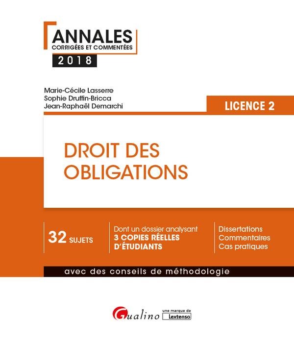 DROIT DES OBLIGATIONS - L2 2EME EDITION