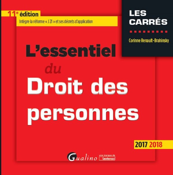 L'ESSENTIEL DU DROIT DES PERSONNES 11EME EDITION