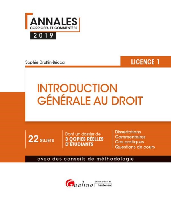 INTRODUCTION GENERALE AU DROIT - L1 - 3EME EDITION