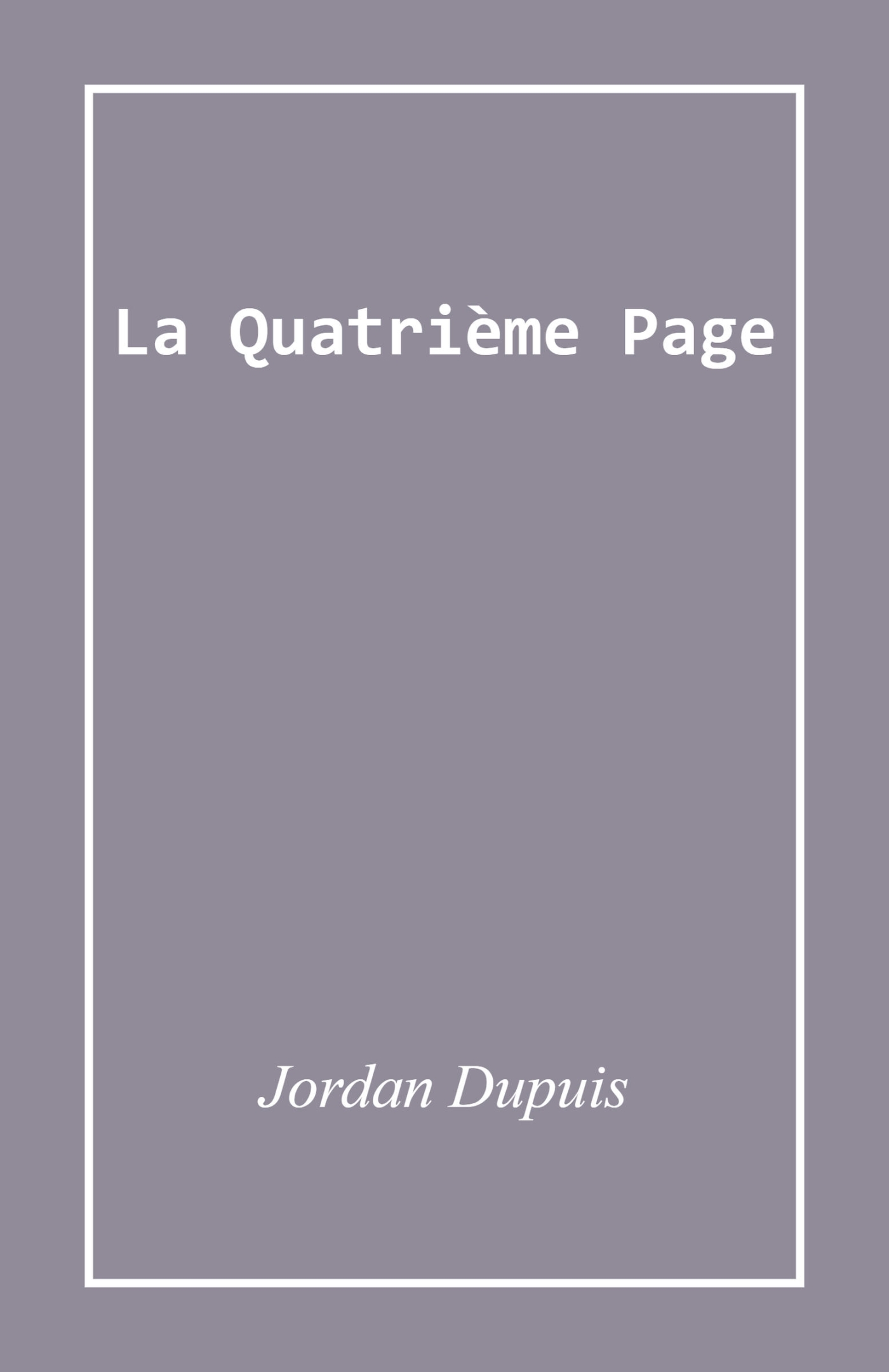 La Quatrième page
