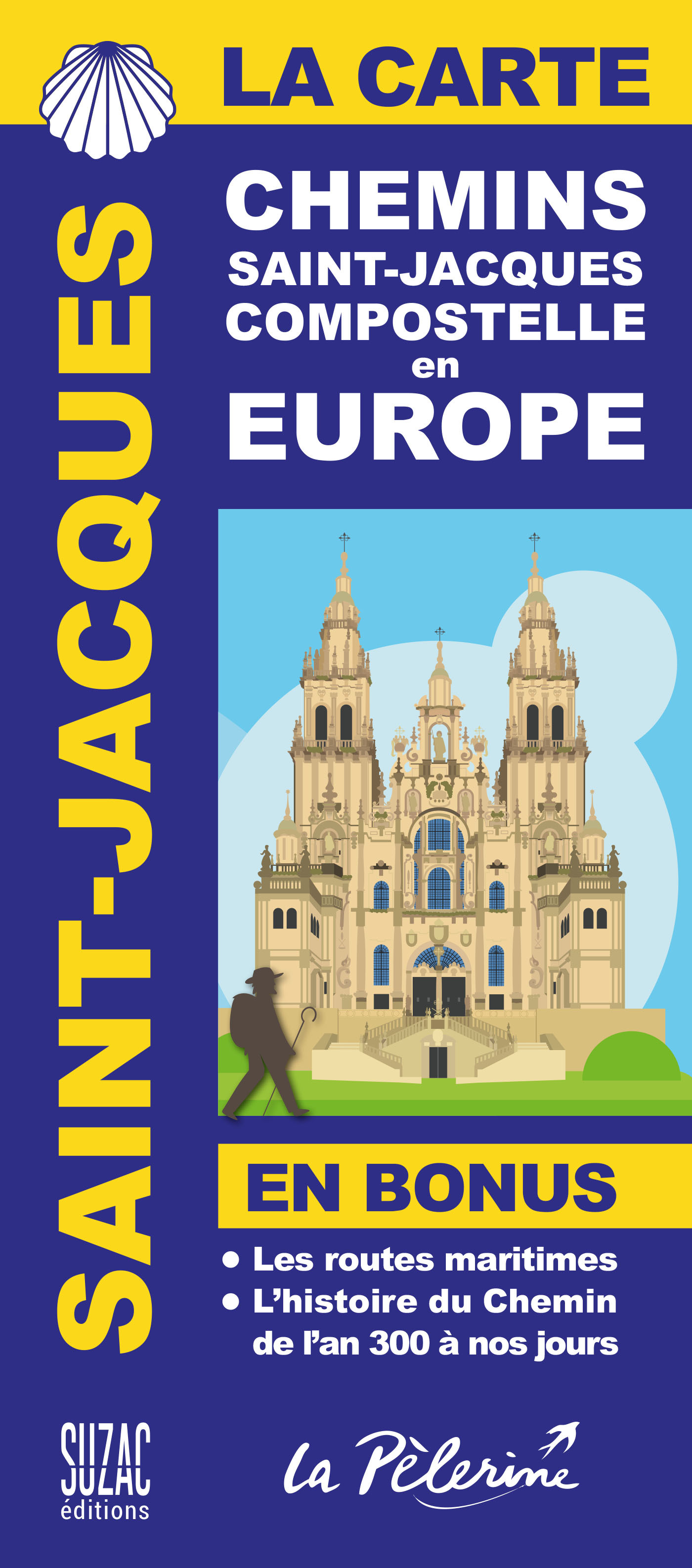 La carte des chemins de Saint-Jacques de Compostelle en Europe