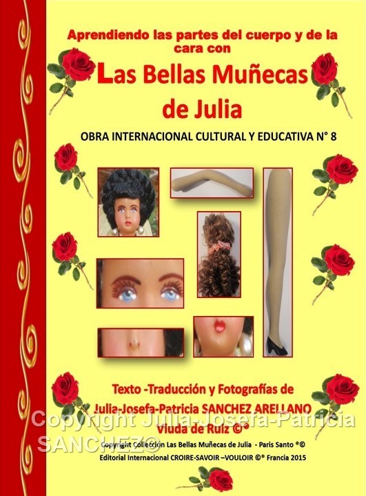 Libro N° Aprendiendo las partes del cuerpo y de la cara con Las Bellas Muñecas de Julia