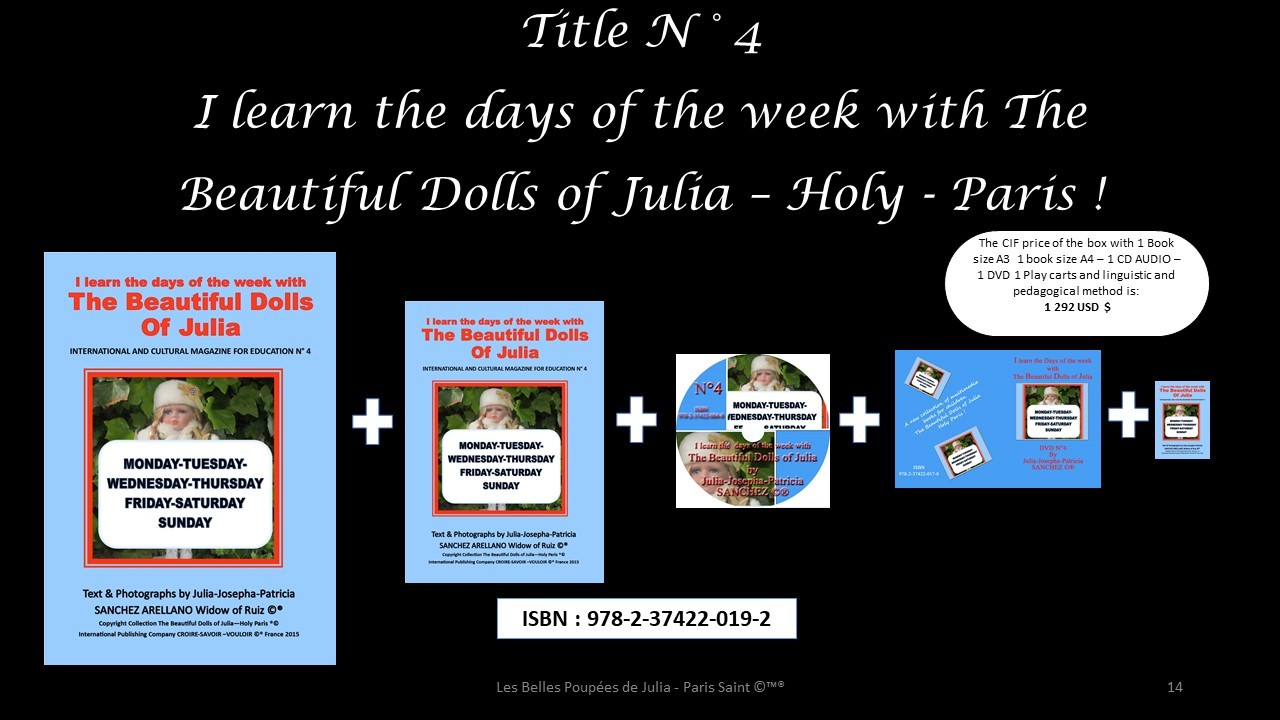 BOX N°4 I LEARN THE DAYS OF THE WEEK WITH THE BEAUTIFUL DOLLS OF JULIA