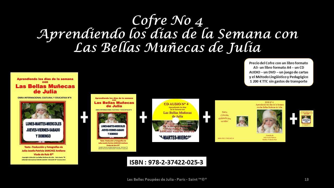 COFRE N°4 APRENDIENDO LOS DIAS DE LA SEMANA CON LAS BELLAS MUÑECAS DE JULIA