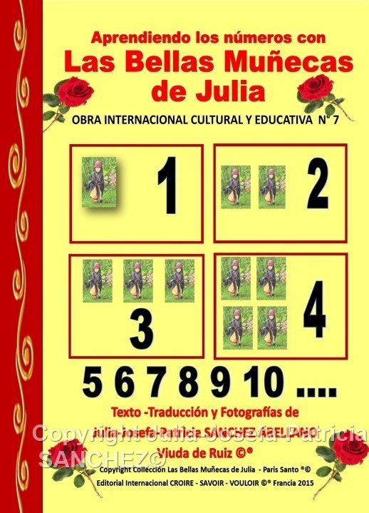 Libro N°7 Aprendiendo los números con Las Bellas Muñecas de Julia