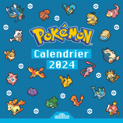 Pokémon - Calendrier Pixel Art - Bonne année 2024 avec Pokémon