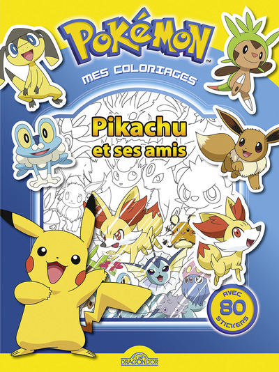 Coloriage Pokemon - Pikachu et ses amis