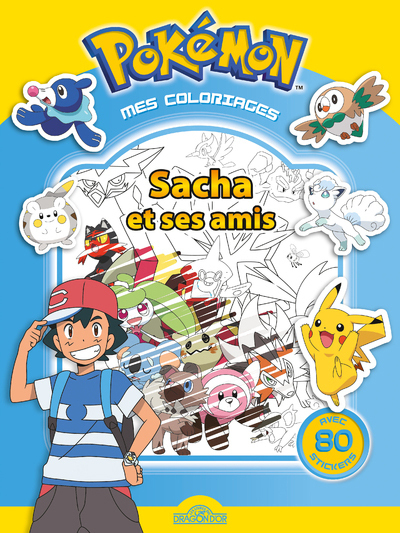 Pokémon - Mes coloriages - Sacha et ses amis