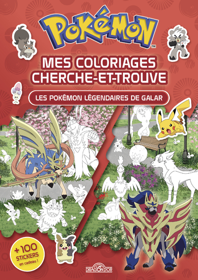 Pokémon - Les Pokémon légendaires de Galar - Mes coloriages cherche-et-trouve