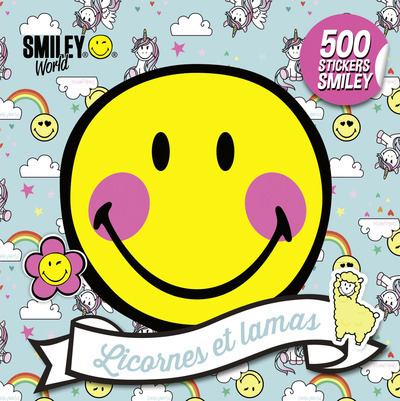 500 stickers Smiley - Licornes et lamas