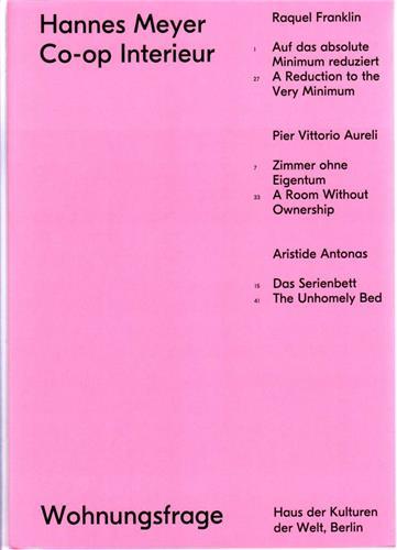 Hannes Meyer Co-op Interieur /anglais/allemand