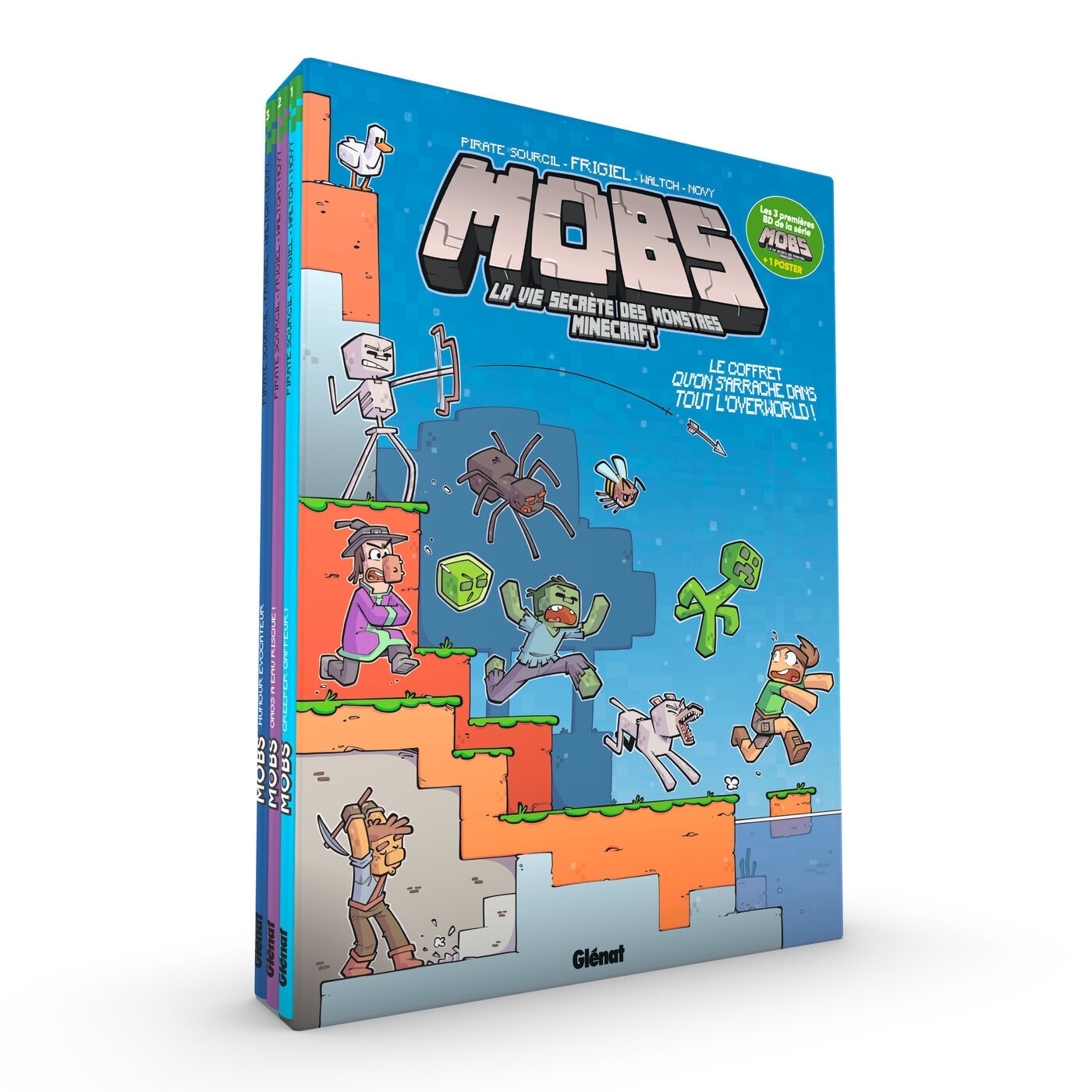 MOBS, La vie secrète des monstres Minecraft  - Coffret Tomes 01 à 03