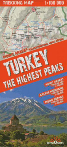 Turquie - les plus hauts sommets 1/100.000 (carte grand format laminée, trekking tQ)