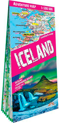 Islande 1/500.000 (Ang) (Carte Grand Format Laminé
