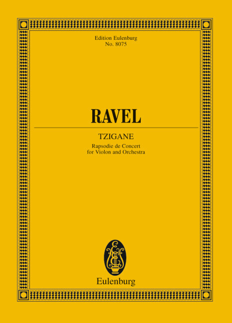 MAURICE RAVEL : TZIGANE  RAPSODIE DE CONCERT VIOLON & ORCHESTRE - PARTITION D'ETUDE