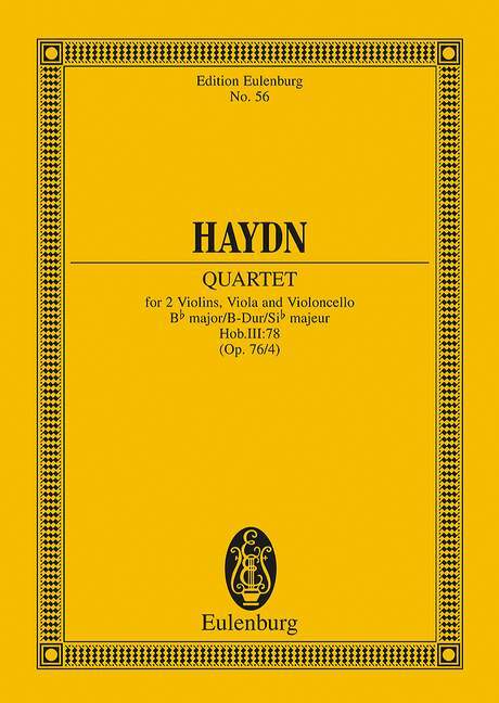 QUARTETTO OP. 76 N. 4 SI B (L'AURORA) (HOB III/78) POCHE