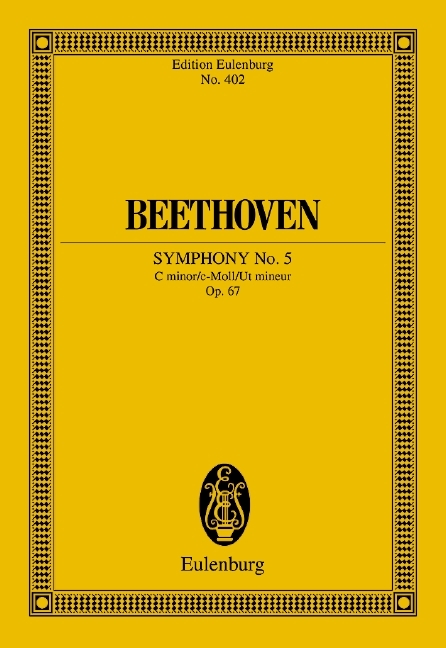 LUDWIG VAN BEETHOVEN : SYNPHONY NR. 5 C-MOLL UT MINEUR - OP. 67 - PARTITION D'ETUDE