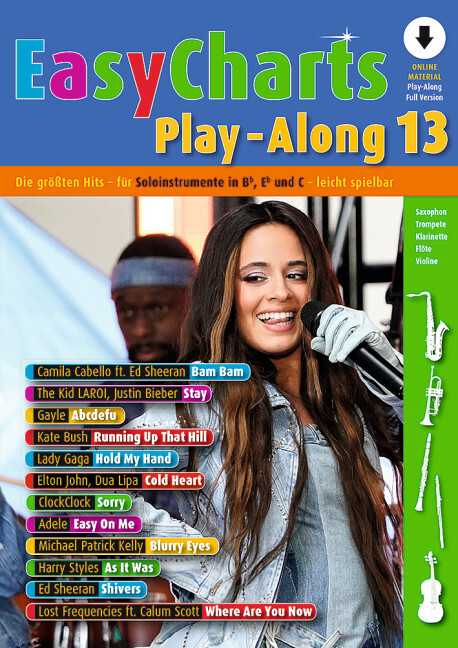 UWE BYE : EASY CHARTS PLAY-ALONG C/EB/BB-INSTRUMENT VOL 13 - RECUEIL + AUDIO ONLINE