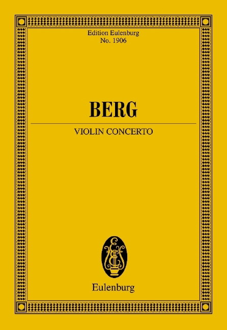 ALBAN BERG : VIOLIN CONCERTO - VIOLON & ORCHESTRE - PARTITION D'ETUDE