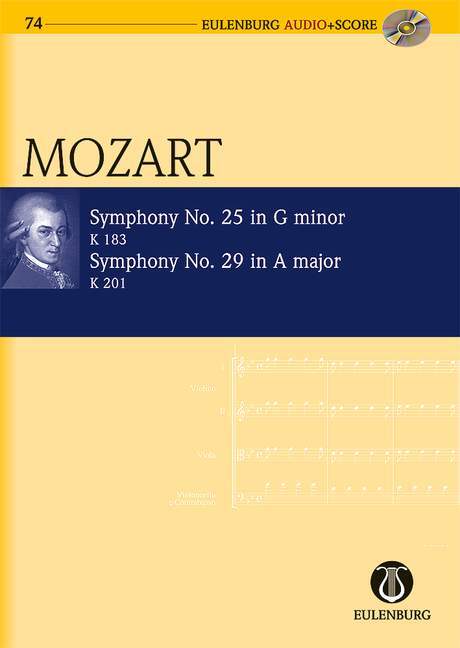 SYMPHONY NO. 25 G MINOR, SYMPHONY NO. 29 A MAJOR POCHE+CD