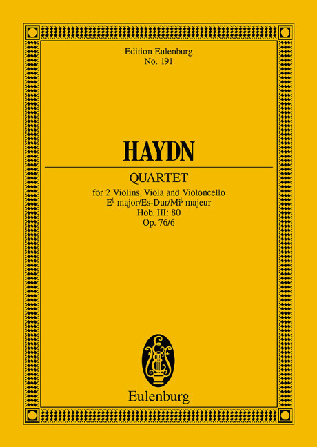 QUARTETTO OP. 76 N. 6 MI B (HOB III/80) POCHE