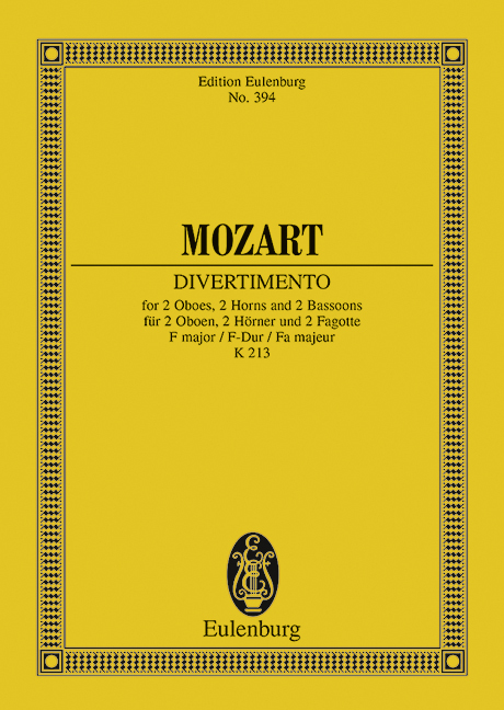 DIVERTIMENTO NO. 8 F MAJOR KV 213 POCHE